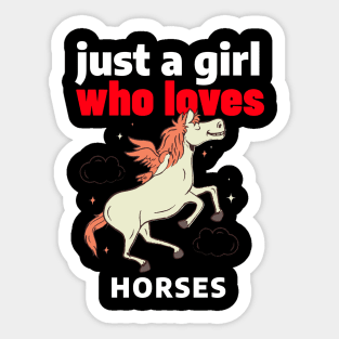 horse girl Sticker